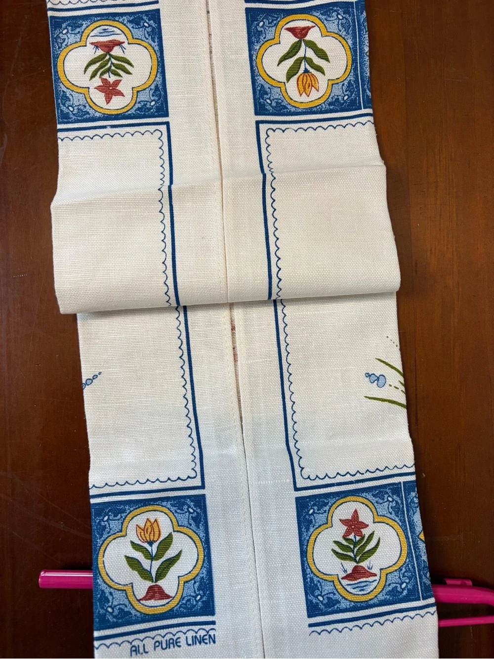 Vintage Stevens Pure Linen Cream Kitchen Towel cottage core rooster, Swan, bunny